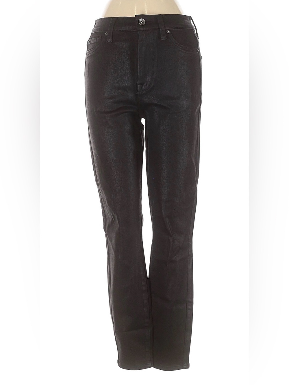 Splendid Black Coated High Waist Skinny Ankle Jeans NWT Size 25.
